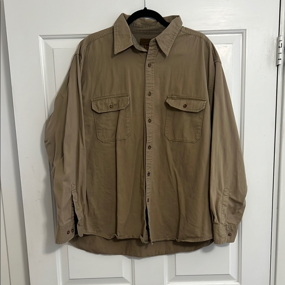 Men's Beige Button-Up Jacket